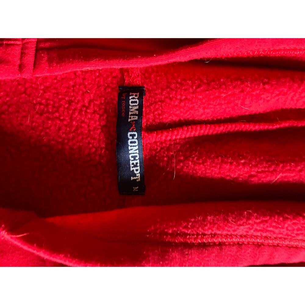 Roma Concept Hoodie Womens M Red Pullover Fleece Lined Kangaroo Pocket LOVE